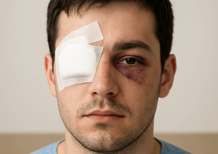 دوران نقاهت بعد از درمان شکستگی کاسه چشم