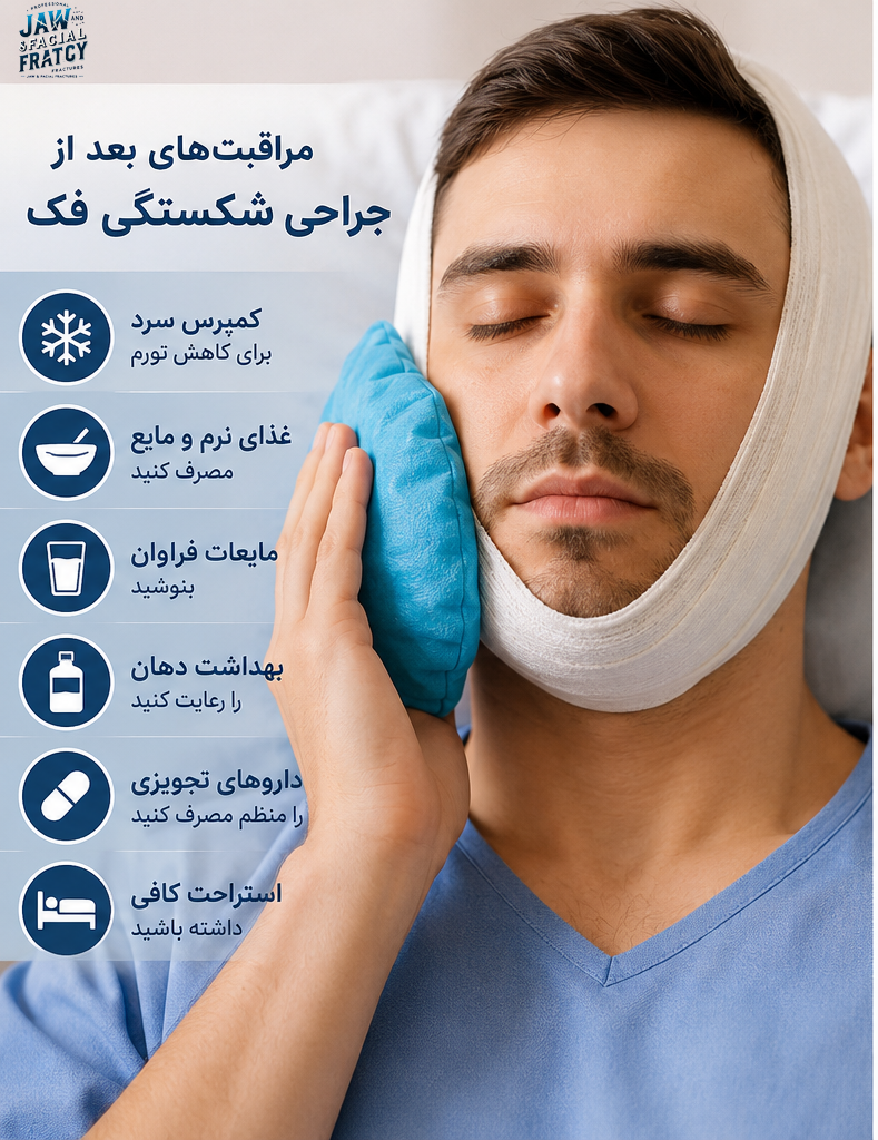 مراقبت های بعد از جراحی فک